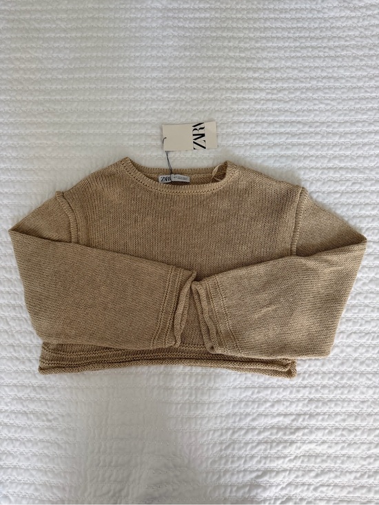Zara Sweaters - Zara Tan Beige Crewneck Sweater